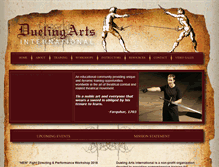 Tablet Screenshot of duelingarts.com